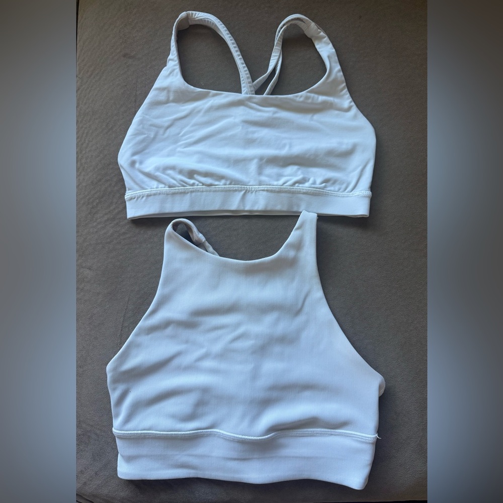 Lululemon White Sports Bras Set